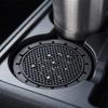 BLOOPIC Car Coasters Universal Silicone Car Interior 70mm for Drink Black Non-Slip (2-Pack) Coasters, Vinyl, Flexible, Heat-Insulating,