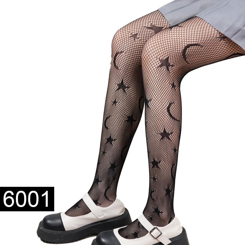 Mesh Fishnet Nylon Tights Long Body Stockings Jacquard Step Foot Fashion Seam Lingerie Ladies Black Hosiery Women Sexy Pantyhose