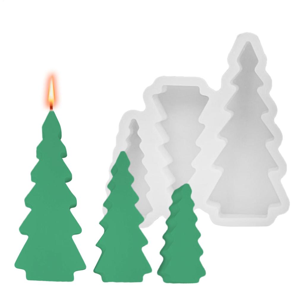 Christmas Tree Mold for Resin 3-pieces Christmas Tree Decoration Molds Home Decor Seasonal Crafting Accessories for Enthusiasts