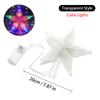 2023 Christmas Tree Top Star Led Glows Pentagram Gold Transparent Atmosphere Christmas Colored Lights With Battery Box Xmas Tree