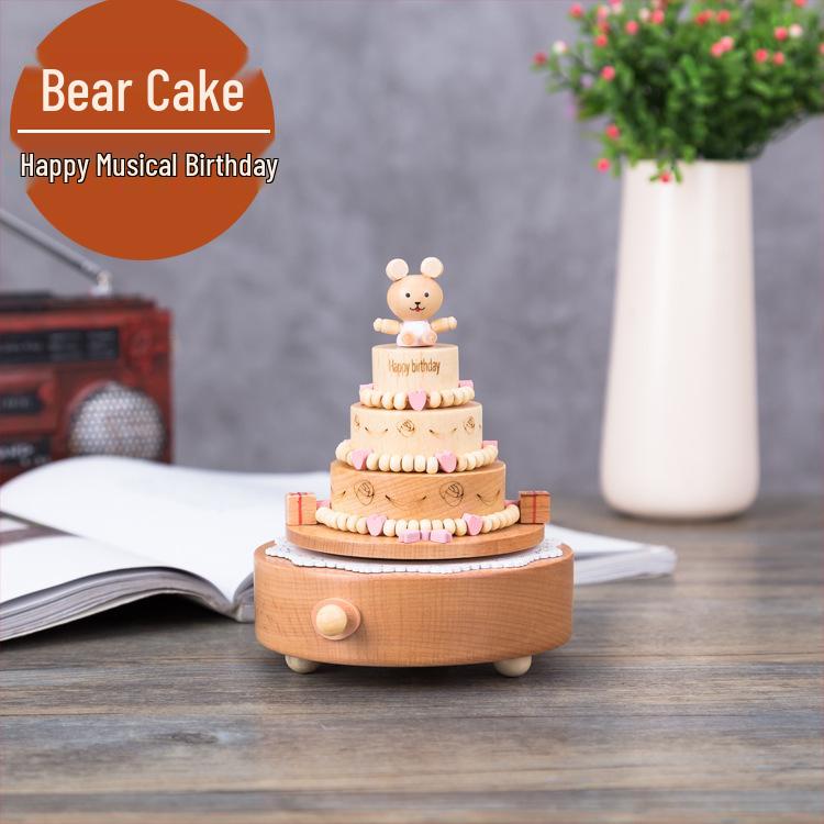 Wooden Carousel Music Box – Creative Solid Wood Home Decor & Valentine's Day Gift