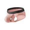 Men Briefs Elastic Mid-Waist U-Convex High Elasticity Fit Tight Cut Panties Patchwork Color