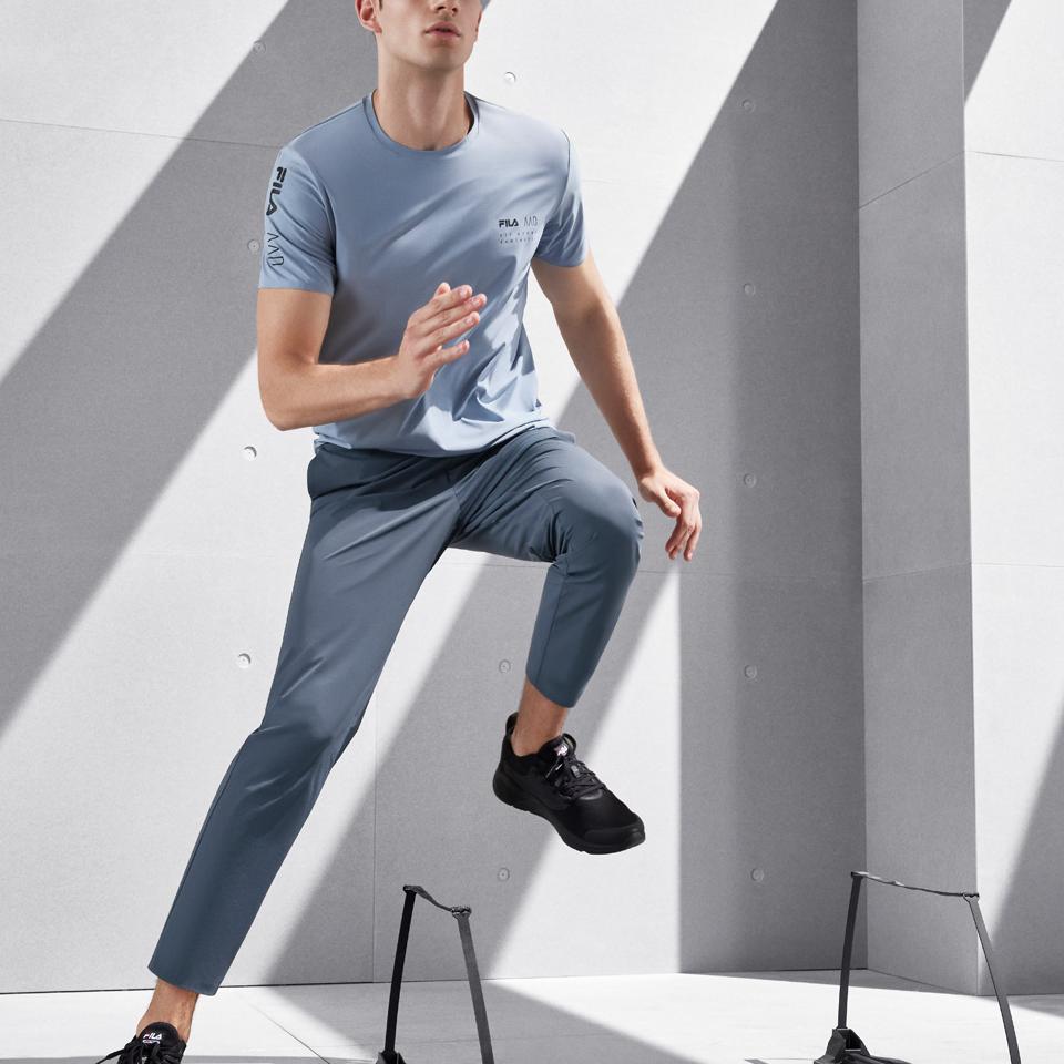 New FILA Athletics Knitted Sweatpants Men's Whale Shark Gray A11M211811F-DY