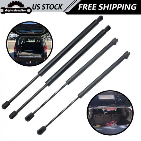 4Pcs Rear Tailgate+Window Glass Support Gas Struts For Nissan Pathfinder R51