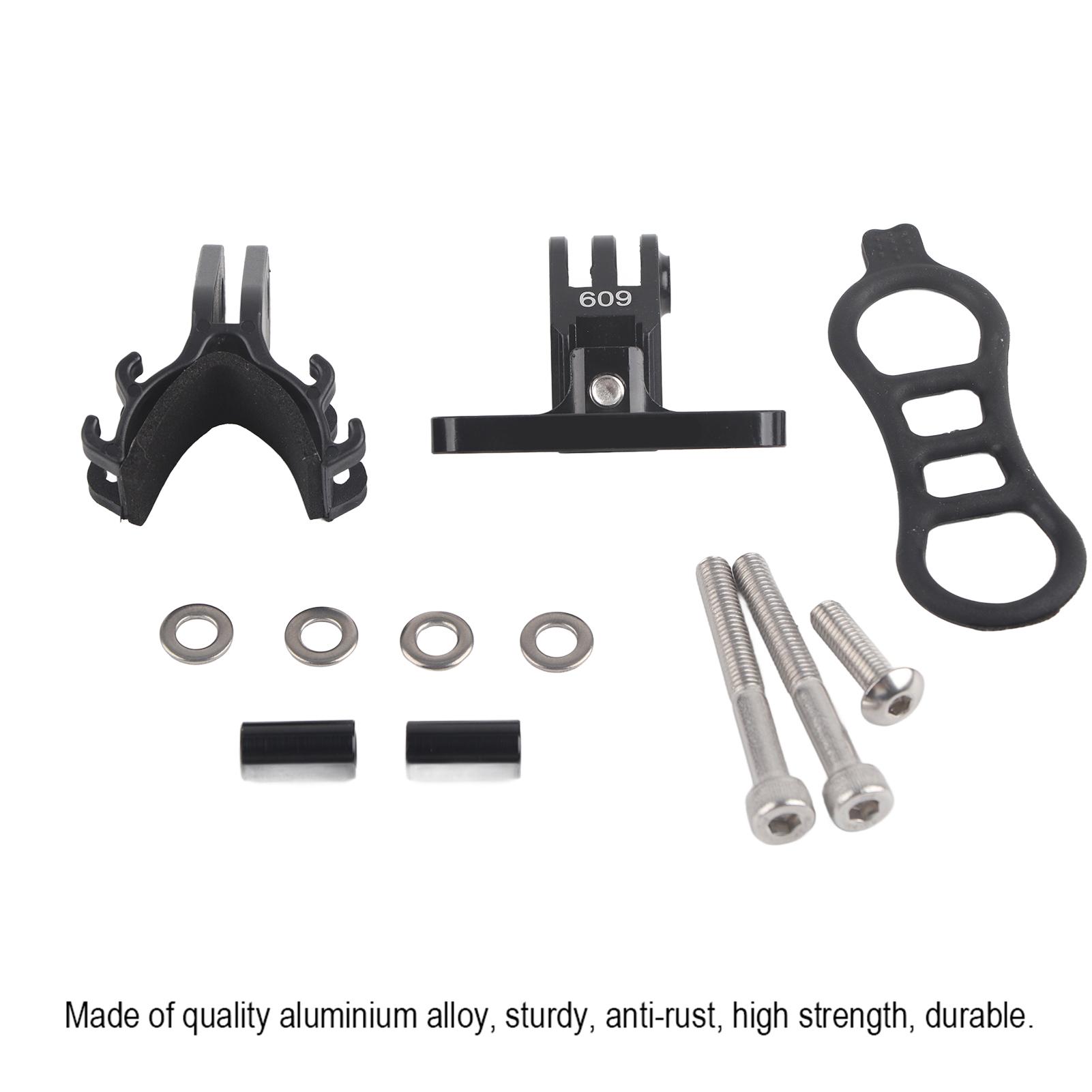 Bike Camera Mount, Aluminum Alloy Bike Stem Camera Mount Adapter Flash Holder with Wide Design for Stable Shooting sy Installation