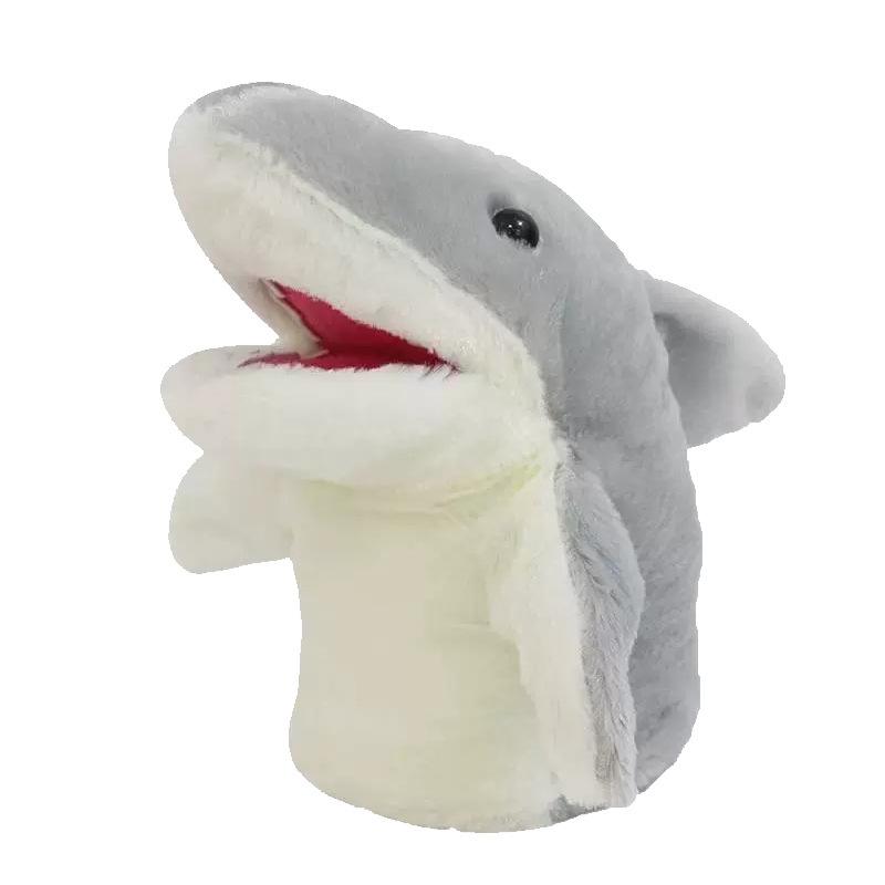 Little shark hand puppet gloves cute doll shark arm plush toy can open mouth doll birthday gift