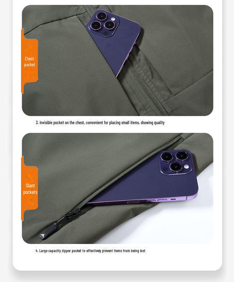 Pánská pracovní vesta bez rukávů s více kapsami - ležérní jarní/podzimní vesta, model 8822.