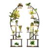 Plant Stand Indoor with Grow Lights, 166.5cm Tall 7-Tiered Lighted Plant Shelf, 2 Pack Metal Corner Plants Holder, 3 Timer & 10 Brightness, Half-Moon