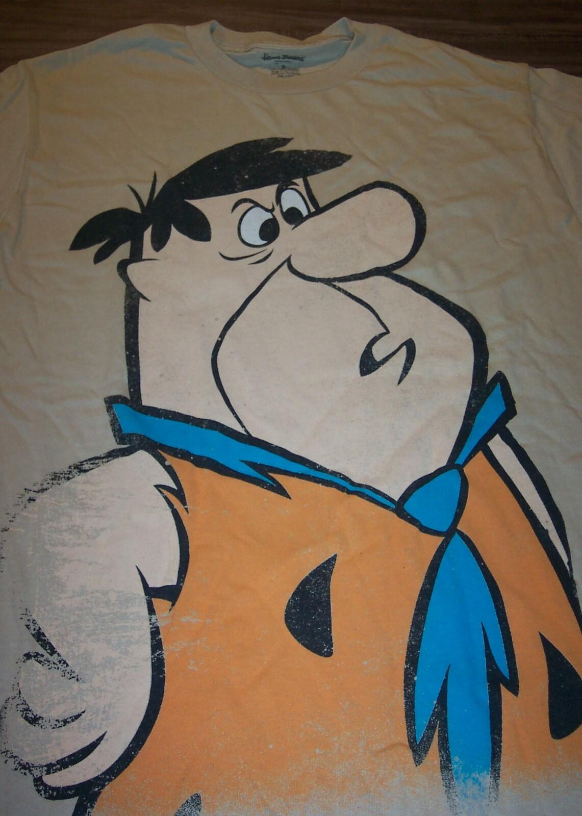 Vintage Style HannaBarbera THE FLINTSTONES FRED FLINTSTONE T-shirt SMALL NEW L