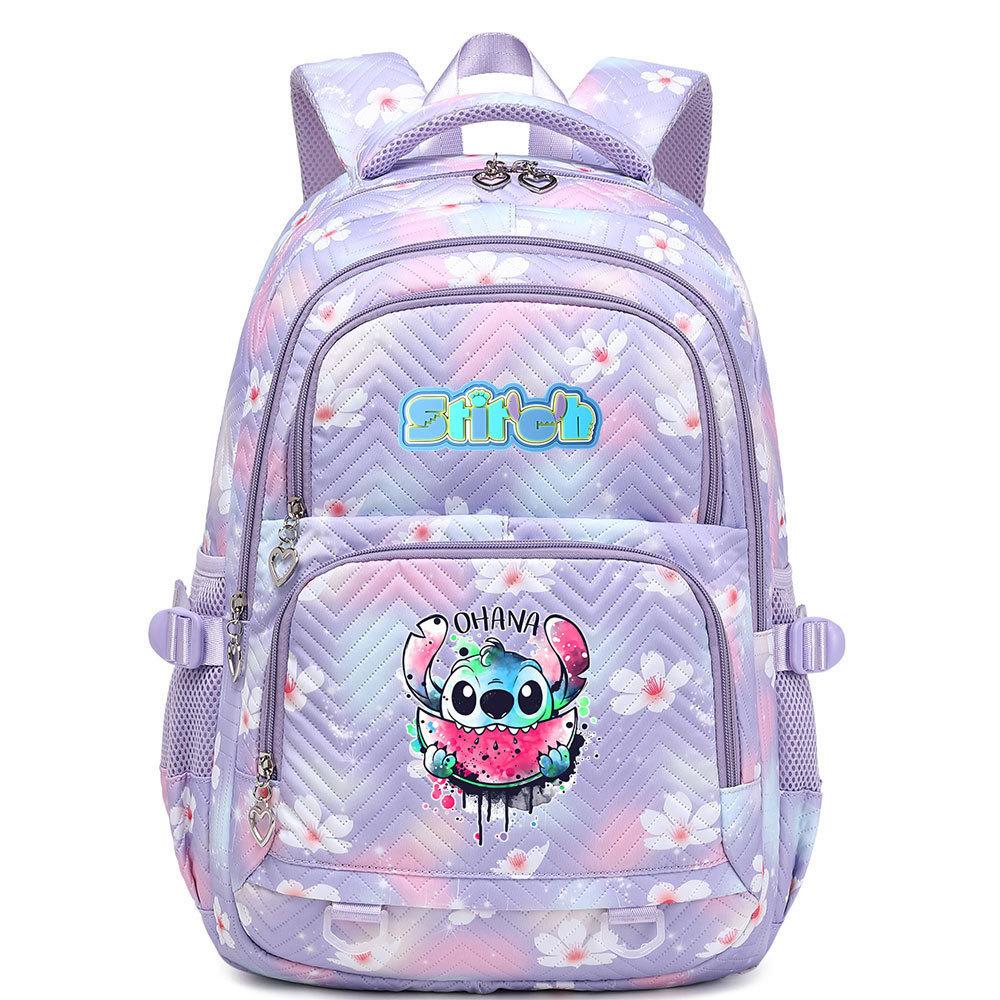 Cartoon Printing Multi-Compartment Middle And High School Schoolbag Cute And Lightweight Girls Backpack Young Girls Schoolbag