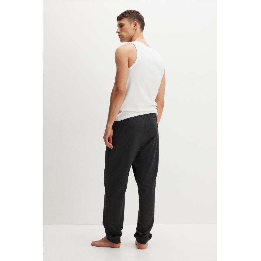 H M Jersey Jogger Pants Regular Fit 2 Piece Set Grey Melange