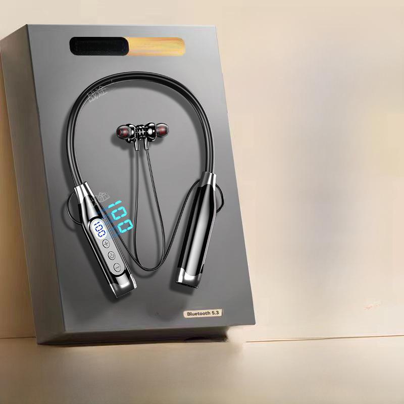 

Беспроводная Bluetooth-гарнитура с шейным ободом, шумоподавлением, расширенным режимом ожидания, функциями музыки и вызовов, совместимостью с караоке boxed чёрный