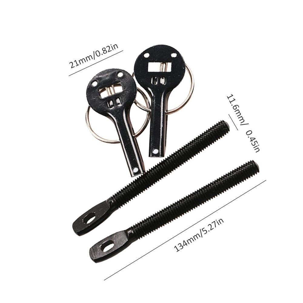 

Замки капота автомобиля Комплект защелок для автомобильного капота Комплект быстросъемных защелок для капота из алюминиевого сплава Комплект защелок для бампера автомобиля чёрный