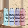 1PC Spanish Quote Text Art 750ml Color Plastic Sports Water Bottle Leakproof Flip Straw Lid Suitable for Sports Office Home Use