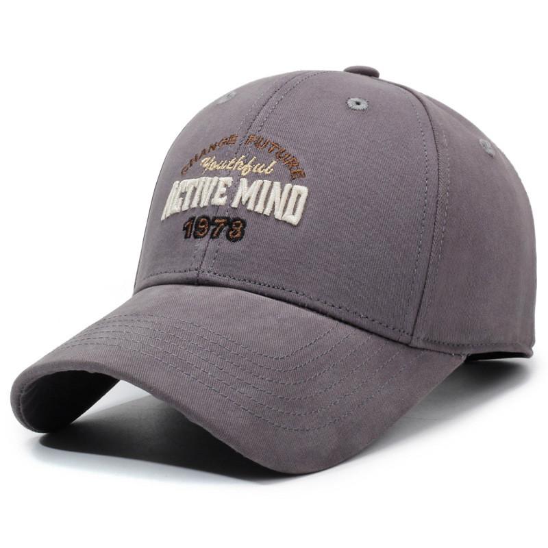 Classic Baseball Cap With Embroidered Letters For Outdoor Sun Protection