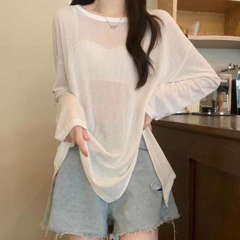 

Летняя женская вискозная куртка от солнца в корейском и японском стиле 2025 года Small белый