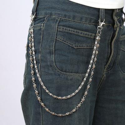 Moda Corrente de Calças de Metal Punk Corrente Dupla Corrente de Cintura Hip Hop Acessórios Corrente de Jeans Presentes