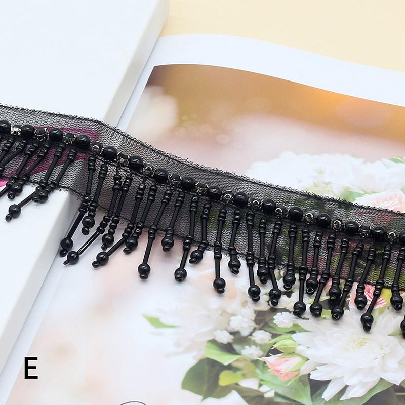 5 Yard Beaded Tassel Latin Dance Dress Decor Trim Fringe Lace Trimming Clothes Curtain Upholstery Sofa Sewing Accessories