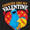 Sesame Street Unisex Adult Cookies Are My Valentine Long-Sleeved T-Shirt