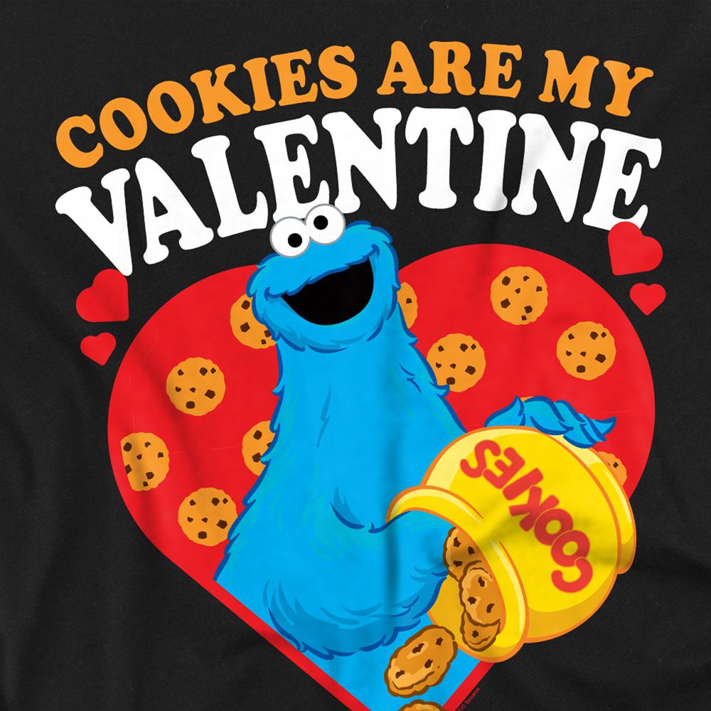 Sesame Street Unisex Adult Cookies Are My Valentine Long-Sleeved T-Shirt