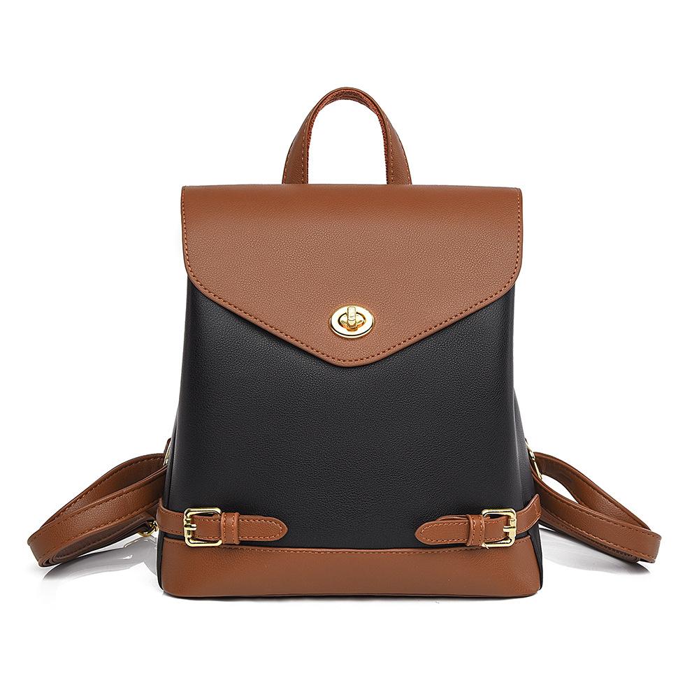 

New Trendy Korean-style Versatile and Fashionable Soft Leather Women s Backpack, Large Capacity Travel Bag, Small Bag коричневий