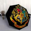 1pc Hogwarts Crest Harry Potter Automatic Umbrella - Foldable with 8 Iron Ribs, Portable for Outdoor, Gift, Outdoor Umbrell, Playful Accessory127
