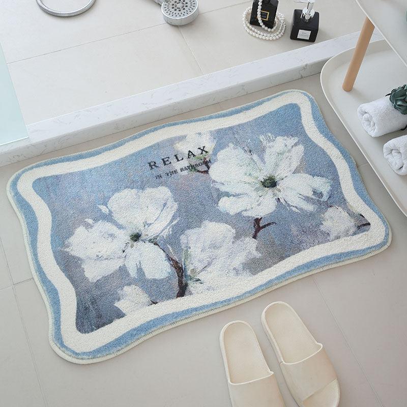 Imitation cashmere bathroom floor mat toilet toilet toilet door