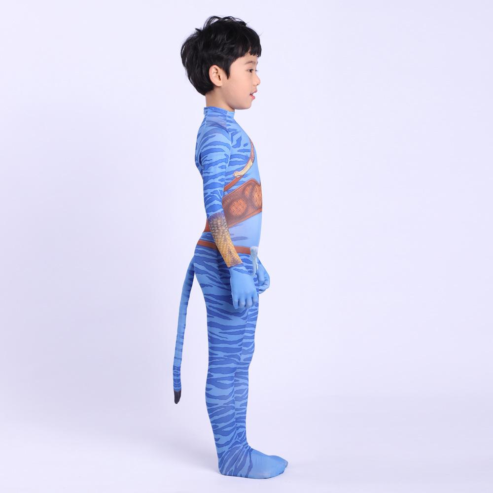 Avatar 3D Geprinte Staart Cosplay Kinderen Bodysuit