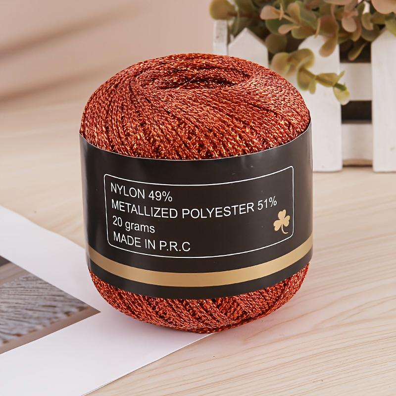 120m PET Vielseitiges Gold Silber Flexibles Metallicgarn Funkelnd Handgewebt Glänzend 2mm Langlebig Glänzendes Garn Handwerksqualität