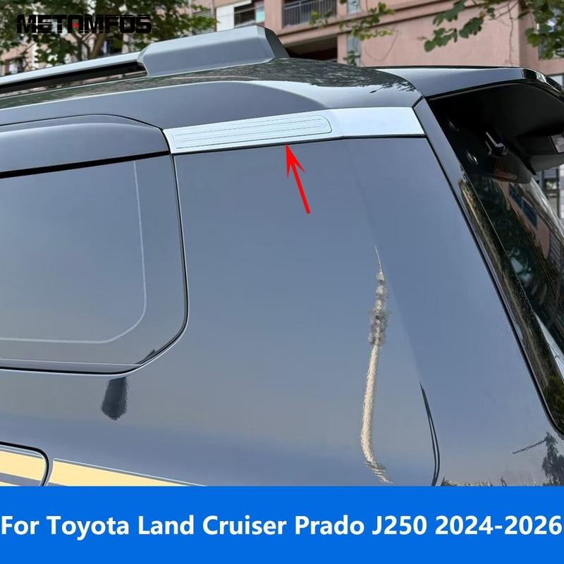For Toyota Land Cruiser Prado J250 2024 2025 2026 Chrome Front Window A Pillar Rear Window C Pillar Cover Trim Car Accessories