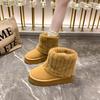 Fashion Thickened Plush Mid-calf Snow Boots for Women Warm Round Parker Winter Fashion Casual Snow Boots