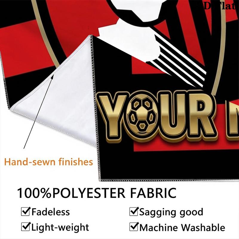 Custom Name Afc Bournemouth Wall Tapestry Aesthetic Wall Hanging Printed Fabric Blanket Decorative Tapestries for Bedroom Living Room Home Decor