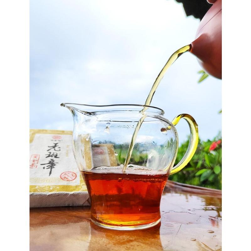 200g Old Banzhang Raw Tea Old Tea Brick Golden Leaf Pu'er Raw Tea
