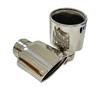 1pcs exhaust pipe stainless steel silvery Tailpipe modification export personalized oval thick 80mm wide 120mm muffler