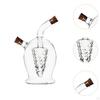 Oil and Vinegar Dispenser ,Glass Bottle, Cruet Bottle,2 In 1 for Kitchen Cooking