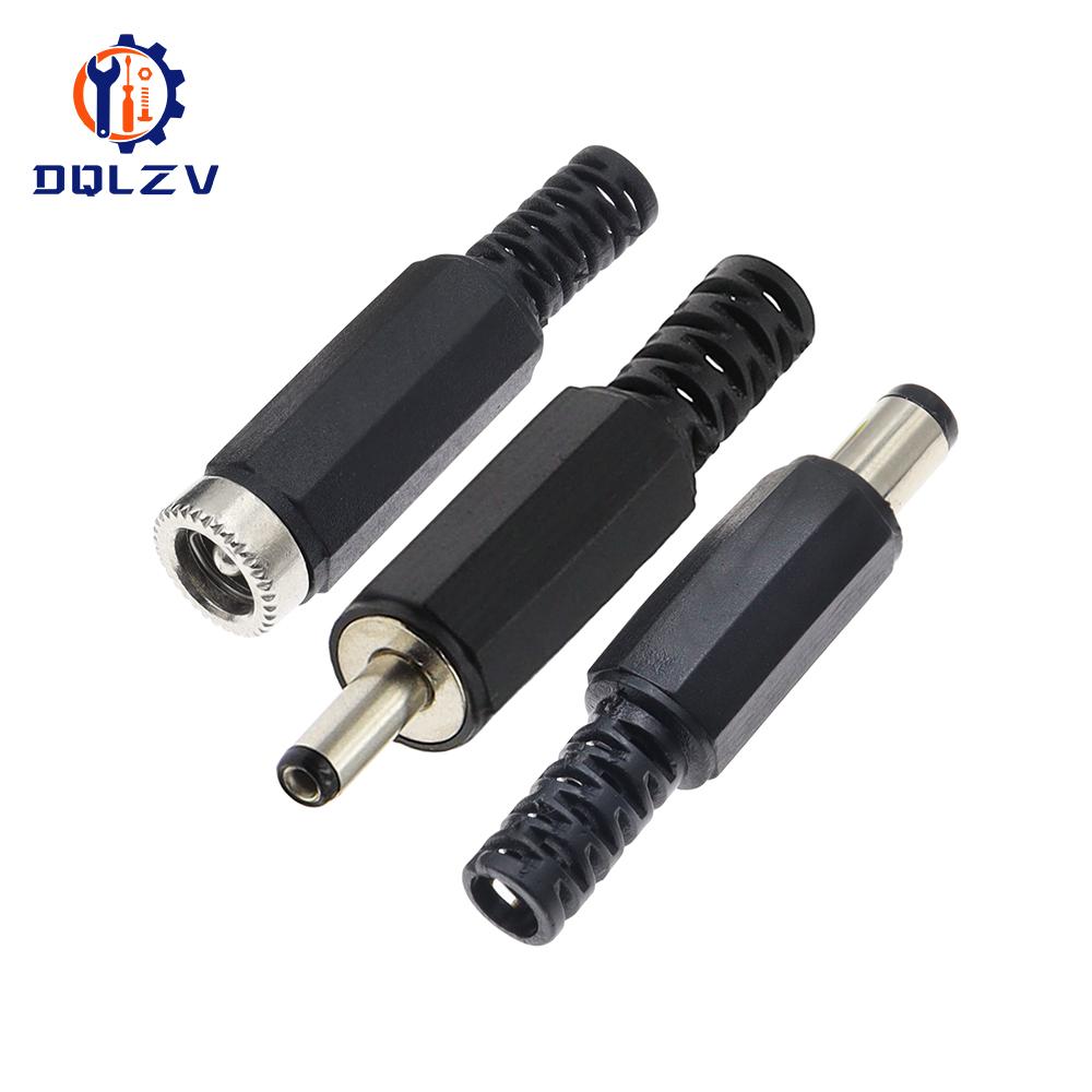 DC Connectors 5.5x2.1mm 3.5x1.3mm DC Power Female Jack Socket Nut Panel Mount DC Power Adapter Connector DC-099/005/022B/25M