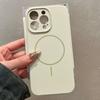 Original Liquid Silicone Soft Magnetic Case For iPhone 16 15 14 Plus 13 12 Pro Max Lens Protection Wireless Charge Plain Cover