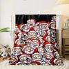 Cartoon Santa Crowded Pattern Blanket Bedroom Blanket for Livingroom Couch Lunch Break Soft Throw for Friend's Festival Gift