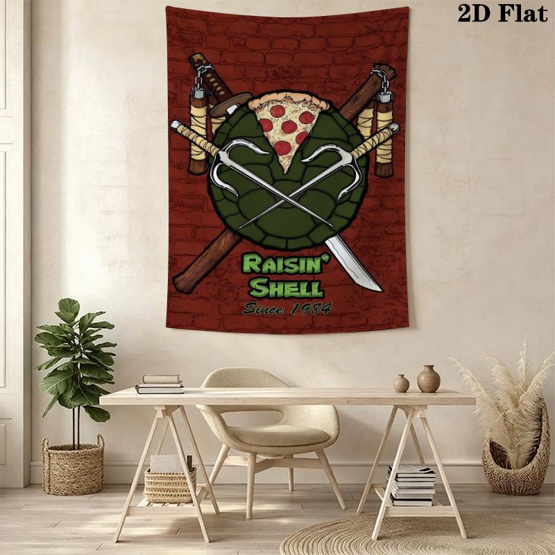 Shell Shock Tmnt Art Show Tribute Tapestry Background Cloth Fashion Print Christmas Gift Home Decor Atmospheric Background Cloth