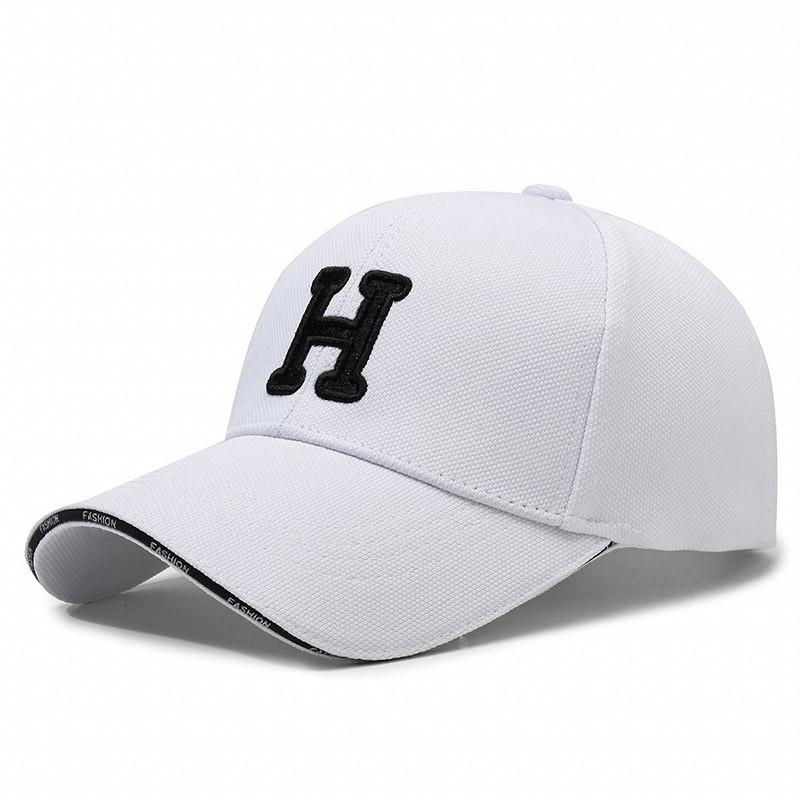 Letter H Embroidery Baseball Cap Outdoors Breathable Sun Protection Peaked Hat