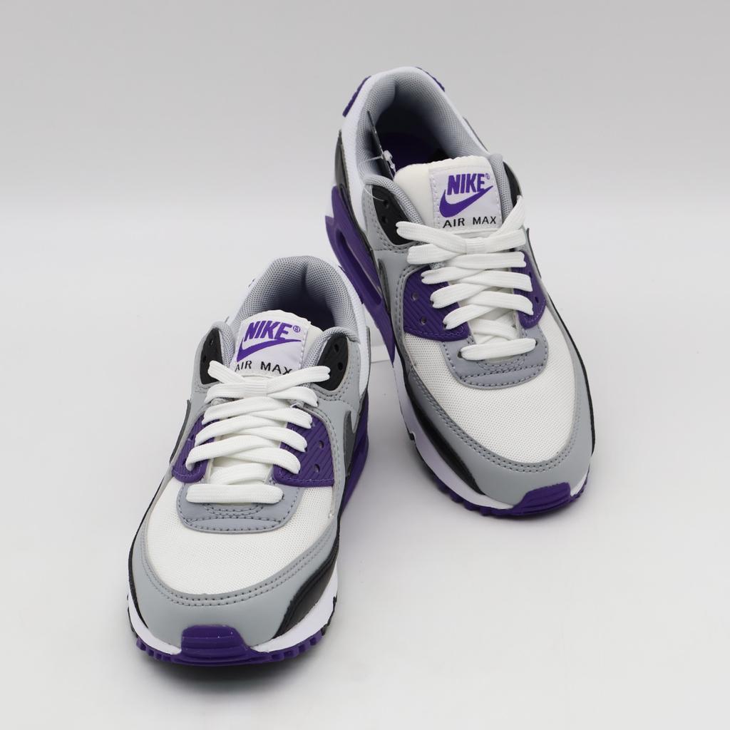 DH8010-110 Nike Air Max 90 White Black Wolf Grey Iron Grey (Women's)