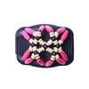 Women Vintage Wooden Beads Magic Hair Comb Hairpin Clip Double Slide Headwear