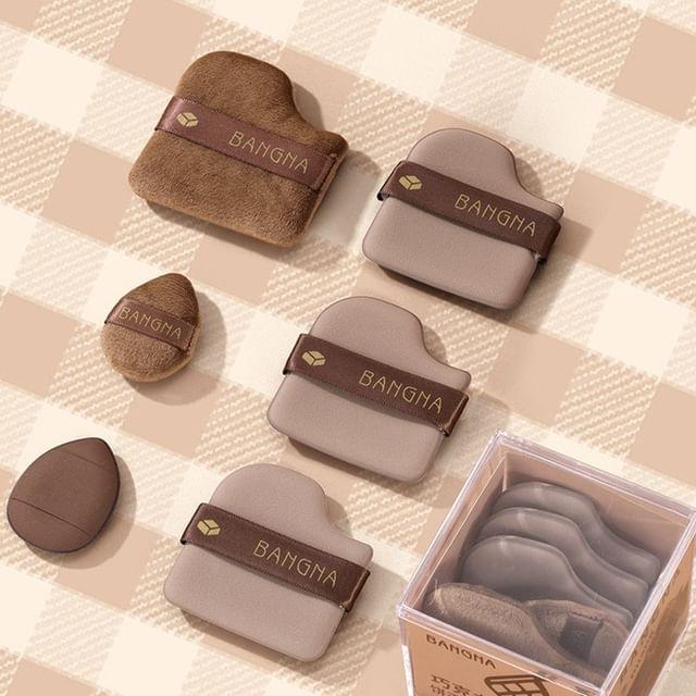 Aucucci - Набор из 6: Пуховка (Различные дизайны) Chocolate
