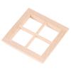 Wooden Traditional 4-Pane Window Frame 1:12 Scale Dollhouse Diy Accessory