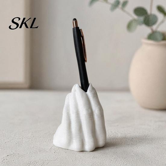 Desk Pen Organizer Funny Hand Gesture Holder for Desk, 3D Printed Stand Novelty Pencil Stand, Desktop Office Accessories Personalized Decor