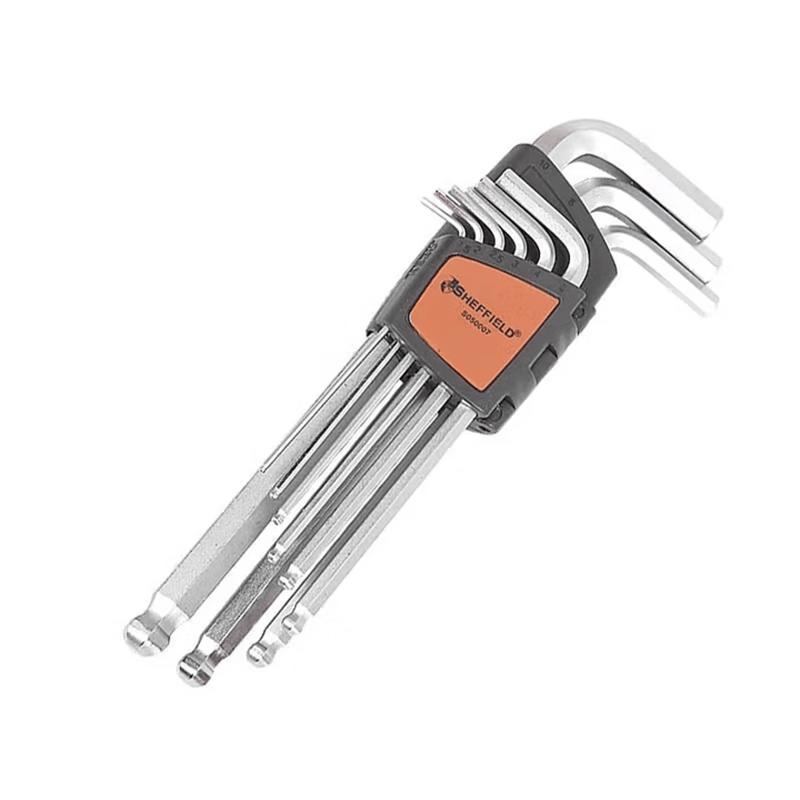 SHEFFIELD 9-Piece Metric Long Ball End Hex Key Set