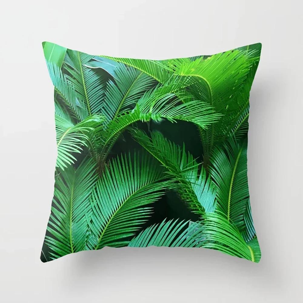 Green Plant Leaf Pillowcase Car Ornaments Office Living Room Home Pillowcase