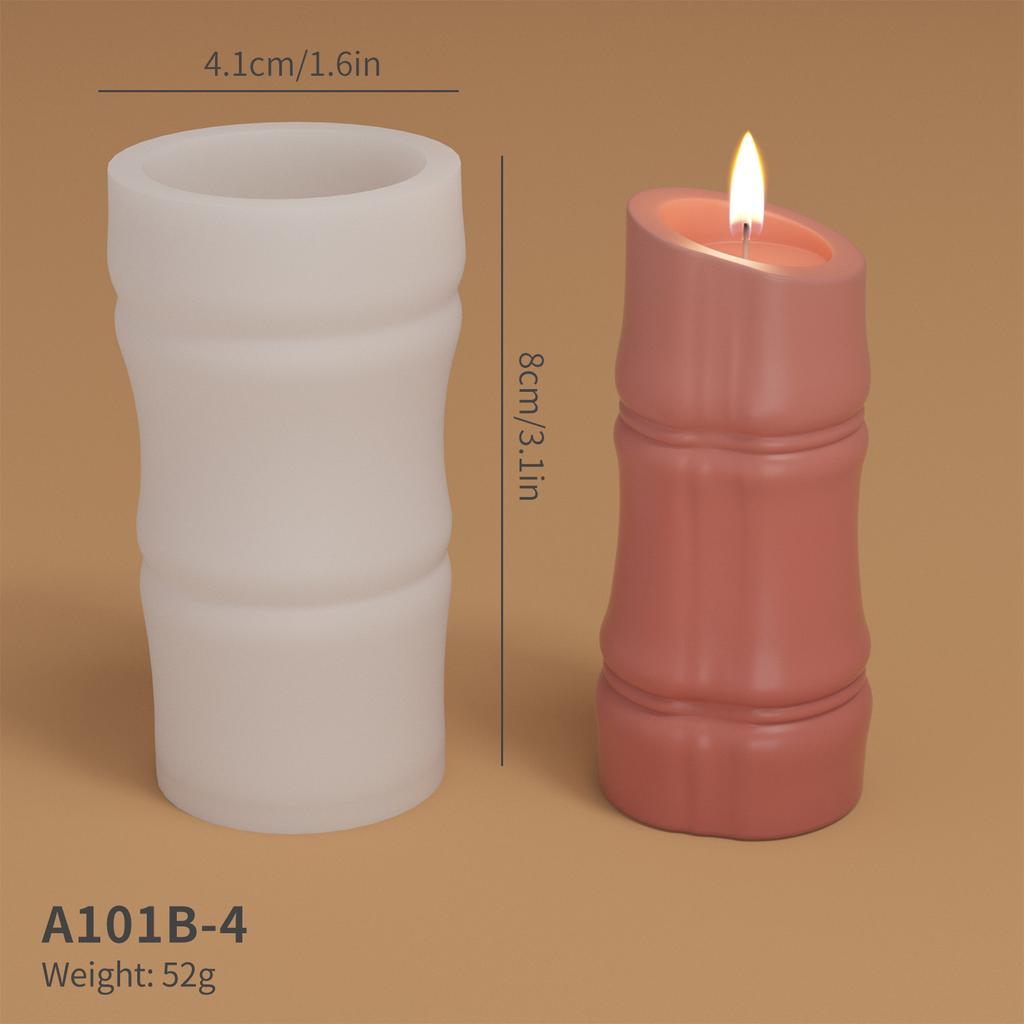 Bamboo Panda Shape Candle Silicone Molds for Making Candle Resin Pillar Aromatherapy Candles Wax Soap Flower Specimen Clay Craft