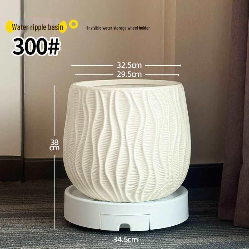 Large Caliber Resin Flower Pot for Monstera Deliciosa - Durable, Thickened Design with a Luxurious Touch