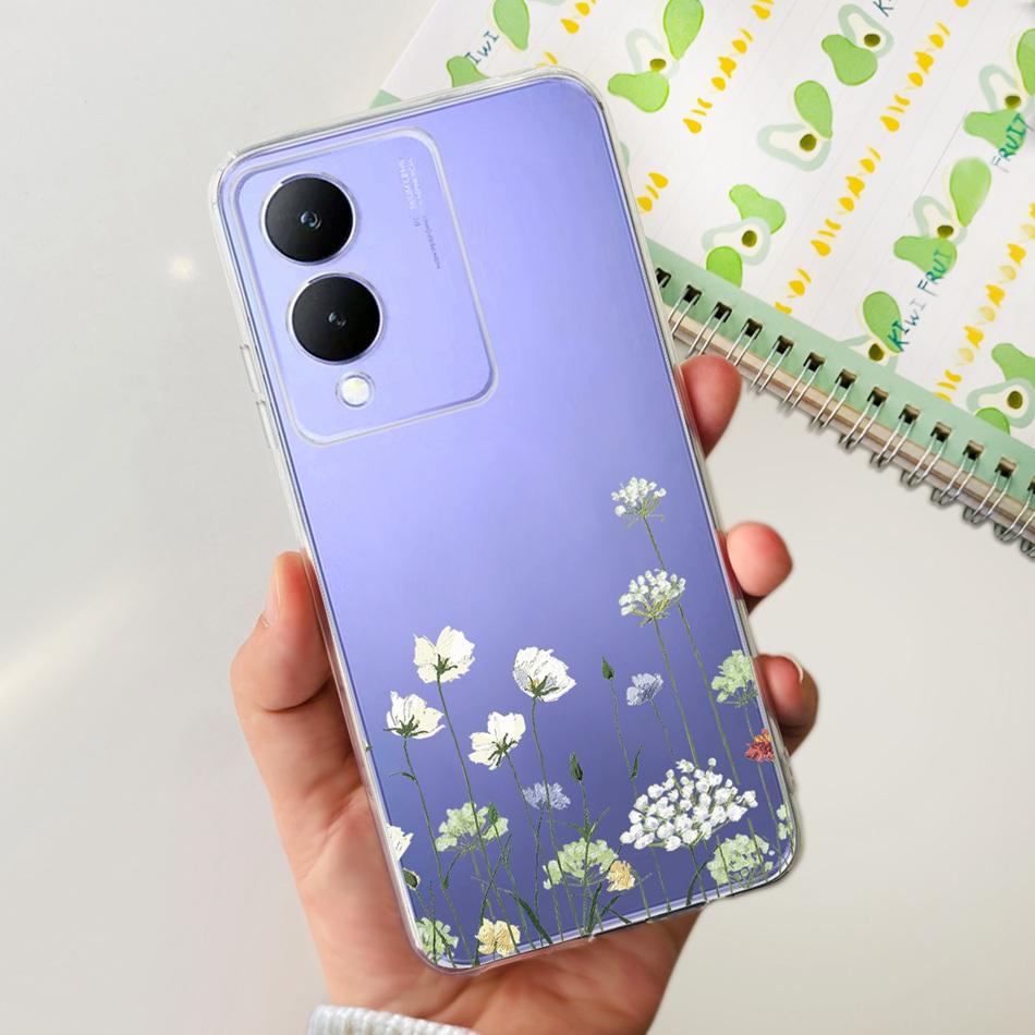 For Vivo Y17s Case 2023 Elegant Pattern Soft Silicone TPU Phone Back Cover For Vivo Y17s 4G VivoY17s Y 17S Bumper